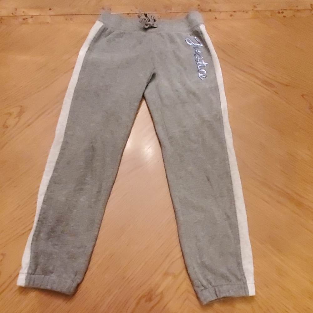Gray sweatpants.